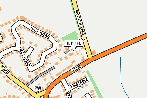 HU11 4PE map - OS OpenMap – Local (Ordnance Survey)
