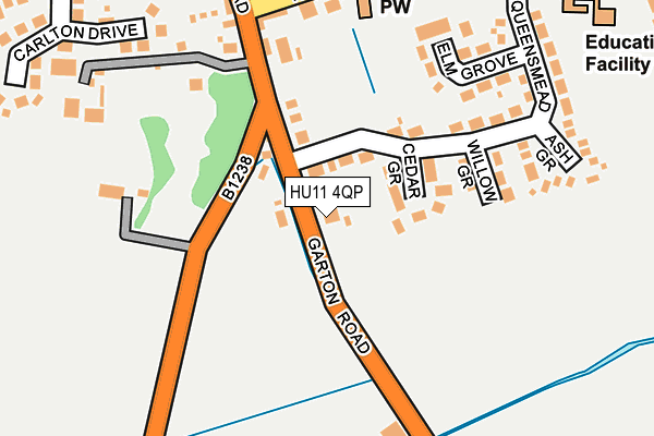 HU11 4QP map - OS OpenMap – Local (Ordnance Survey)