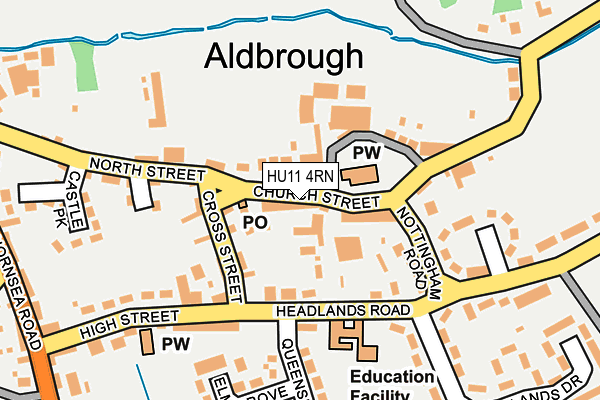 HU11 4RN map - OS OpenMap – Local (Ordnance Survey)