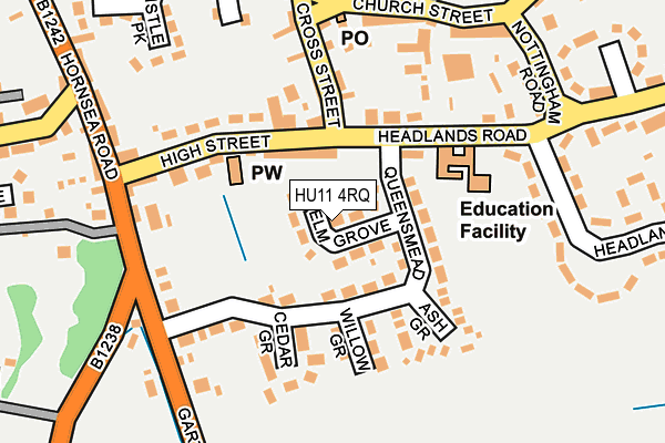 HU11 4RQ map - OS OpenMap – Local (Ordnance Survey)