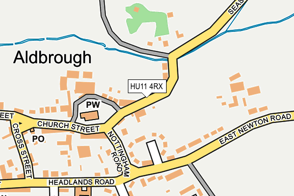 HU11 4RX map - OS OpenMap – Local (Ordnance Survey)