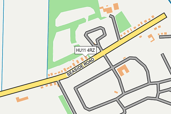 HU11 4RZ map - OS OpenMap – Local (Ordnance Survey)