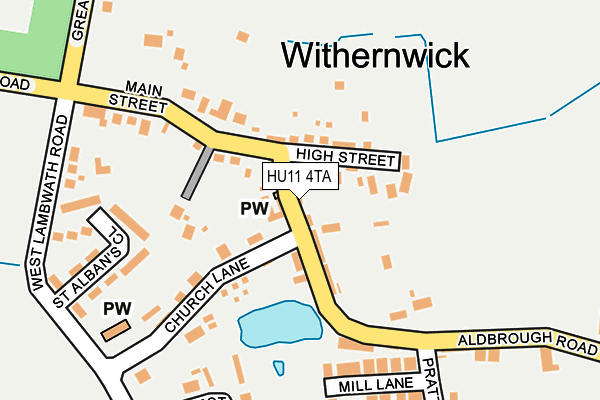 HU11 4TA map - OS OpenMap – Local (Ordnance Survey)