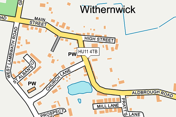 HU11 4TB map - OS OpenMap – Local (Ordnance Survey)