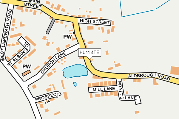 HU11 4TE map - OS OpenMap – Local (Ordnance Survey)