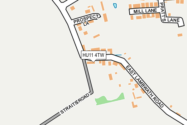 HU11 4TW map - OS OpenMap – Local (Ordnance Survey)