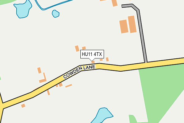 HU11 4TX map - OS OpenMap – Local (Ordnance Survey)