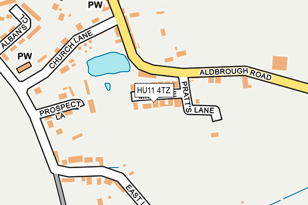 HU11 4TZ map - OS OpenMap – Local (Ordnance Survey)