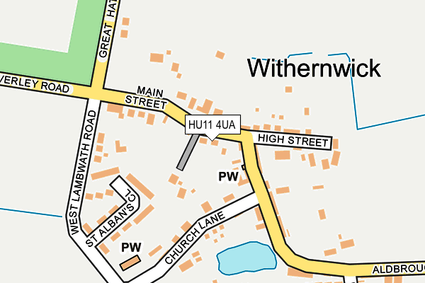 HU11 4UA map - OS OpenMap – Local (Ordnance Survey)