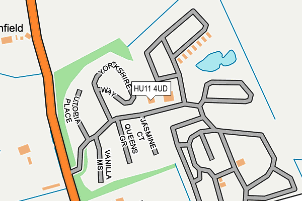 HU11 4UD map - OS OpenMap – Local (Ordnance Survey)