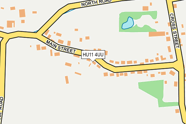 HU11 4UU map - OS OpenMap – Local (Ordnance Survey)