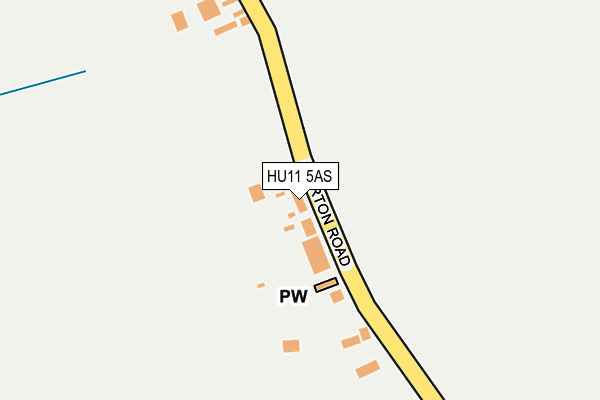 HU11 5AS map - OS OpenMap – Local (Ordnance Survey)