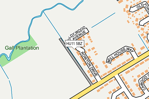 HU11 5BZ map - OS OpenMap – Local (Ordnance Survey)