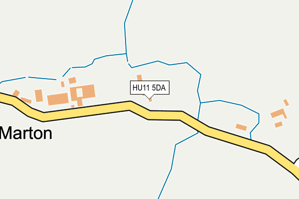 HU11 5DA map - OS OpenMap – Local (Ordnance Survey)