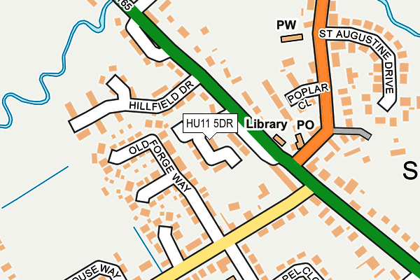 HU11 5DR map - OS OpenMap – Local (Ordnance Survey)