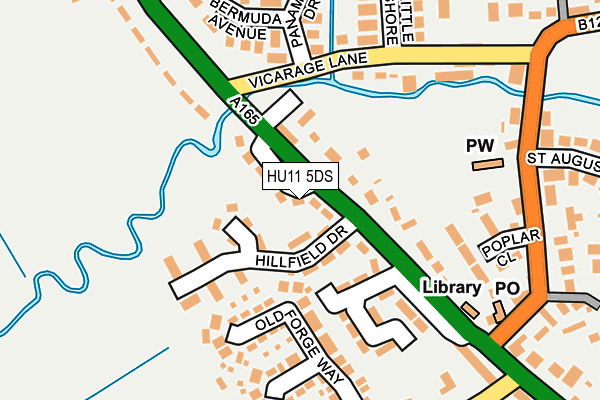 HU11 5DS map - OS OpenMap – Local (Ordnance Survey)