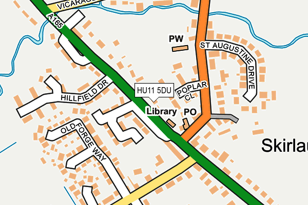 HU11 5DU map - OS OpenMap – Local (Ordnance Survey)