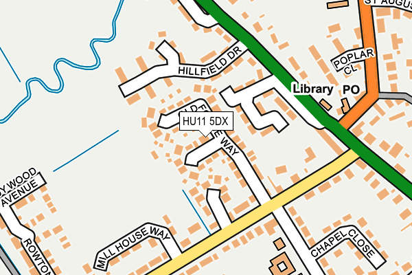 HU11 5DX map - OS OpenMap – Local (Ordnance Survey)