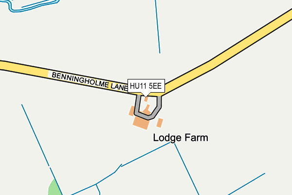 HU11 5EE map - OS OpenMap – Local (Ordnance Survey)