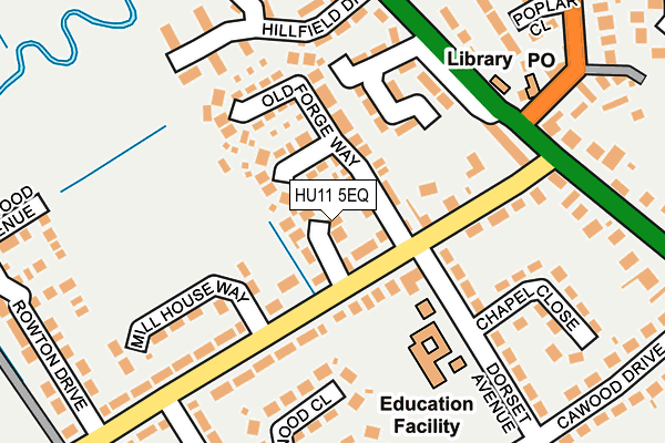 HU11 5EQ map - OS OpenMap – Local (Ordnance Survey)