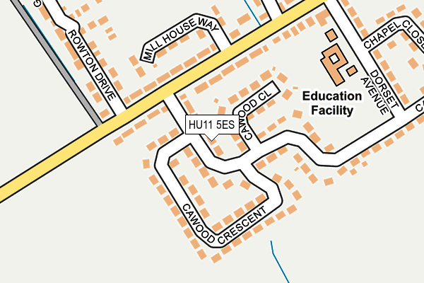 HU11 5ES map - OS OpenMap – Local (Ordnance Survey)