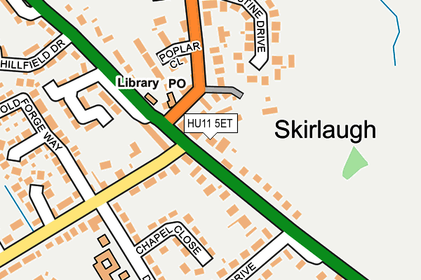 HU11 5ET map - OS OpenMap – Local (Ordnance Survey)