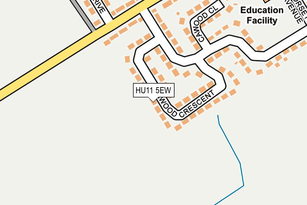 HU11 5EW map - OS OpenMap – Local (Ordnance Survey)
