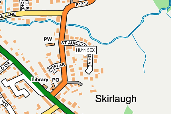 HU11 5EX map - OS OpenMap – Local (Ordnance Survey)