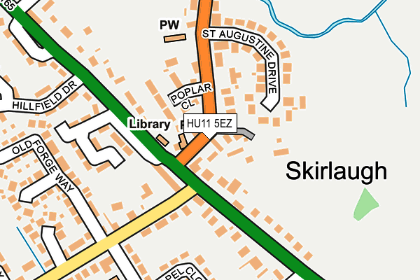 HU11 5EZ map - OS OpenMap – Local (Ordnance Survey)