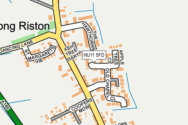 HU11 5FD map - OS OpenMap – Local (Ordnance Survey)