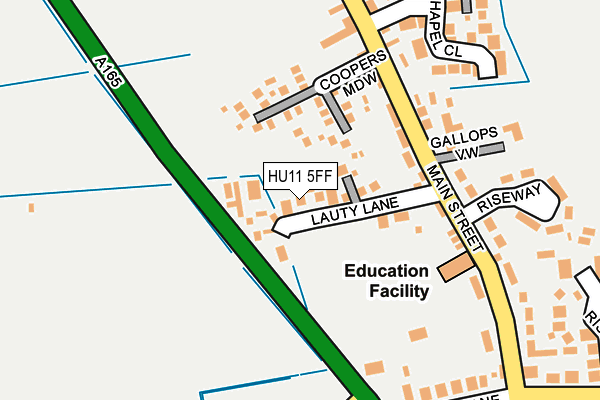 HU11 5FF map - OS OpenMap – Local (Ordnance Survey)