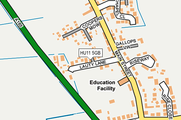 HU11 5GB map - OS OpenMap – Local (Ordnance Survey)