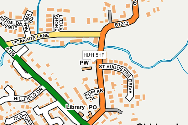 HU11 5HF map - OS OpenMap – Local (Ordnance Survey)