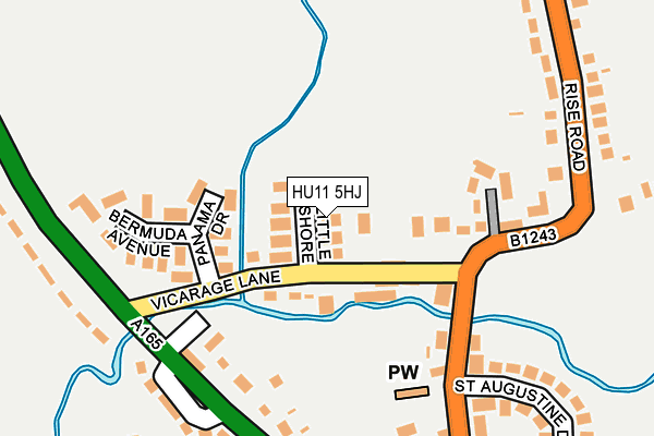 HU11 5HJ map - OS OpenMap – Local (Ordnance Survey)