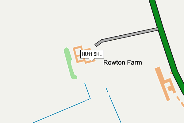 HU11 5HL map - OS OpenMap – Local (Ordnance Survey)