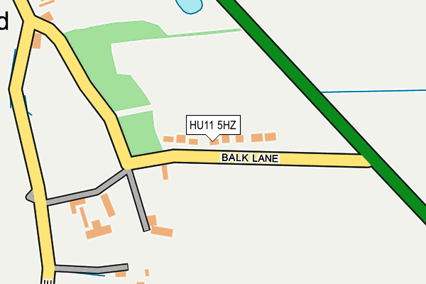 HU11 5HZ map - OS OpenMap – Local (Ordnance Survey)