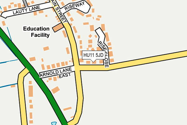 HU11 5JD map - OS OpenMap – Local (Ordnance Survey)