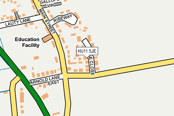 HU11 5JE map - OS OpenMap – Local (Ordnance Survey)