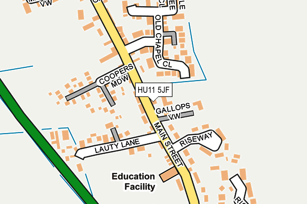 HU11 5JF map - OS OpenMap – Local (Ordnance Survey)