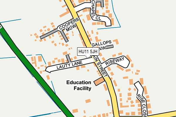 HU11 5JH map - OS OpenMap – Local (Ordnance Survey)