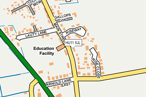 HU11 5JL map - OS OpenMap – Local (Ordnance Survey)