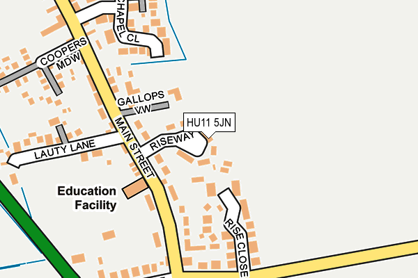 HU11 5JN map - OS OpenMap – Local (Ordnance Survey)