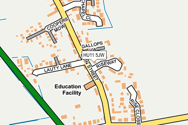 HU11 5JW map - OS OpenMap – Local (Ordnance Survey)