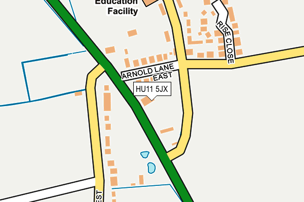 HU11 5JX map - OS OpenMap – Local (Ordnance Survey)