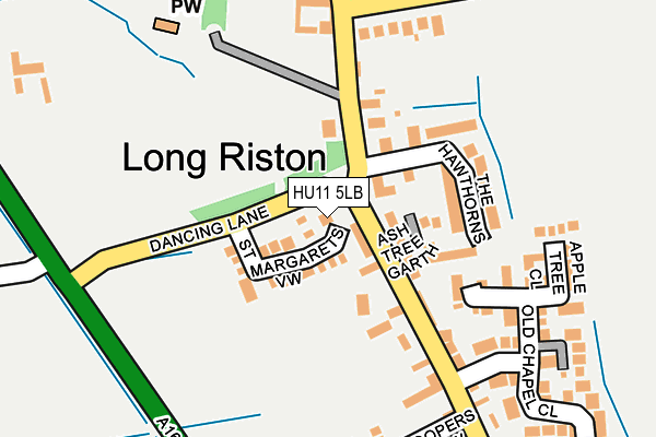 HU11 5LB map - OS OpenMap – Local (Ordnance Survey)