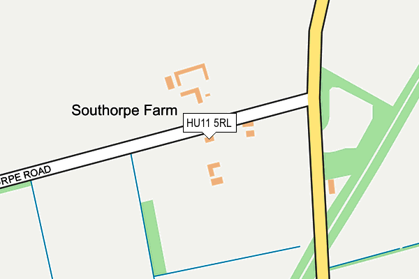 HU11 5RL map - OS OpenMap – Local (Ordnance Survey)