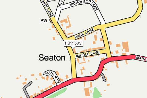 HU11 5SQ map - OS OpenMap – Local (Ordnance Survey)