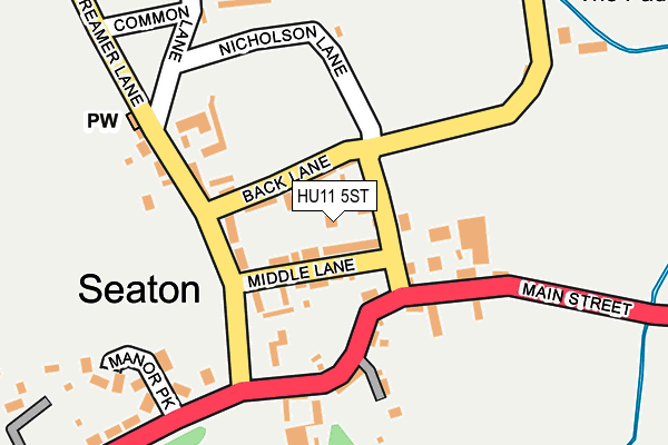 HU11 5ST map - OS OpenMap – Local (Ordnance Survey)