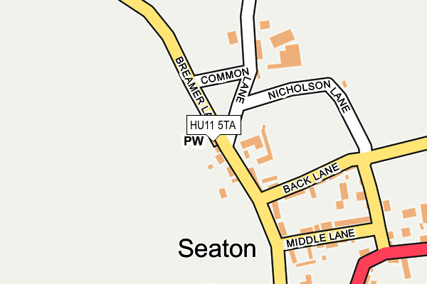 HU11 5TA map - OS OpenMap – Local (Ordnance Survey)