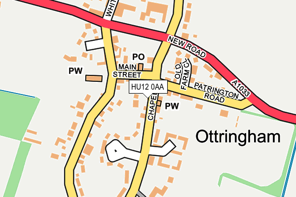 HU12 0AA map - OS OpenMap – Local (Ordnance Survey)